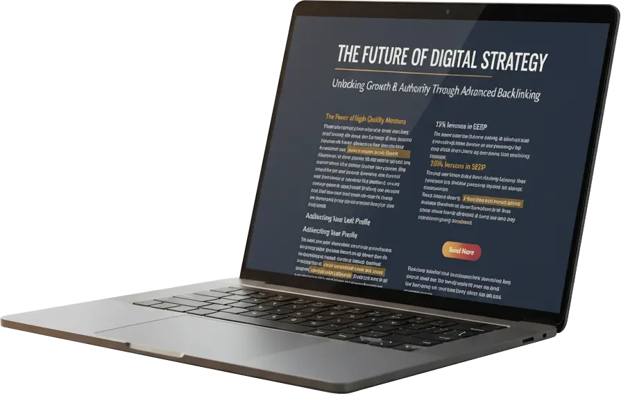 A laptop displaying professional SEO content writing work