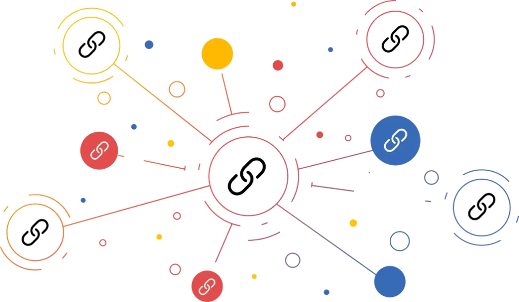 彩色链接建设图标连接